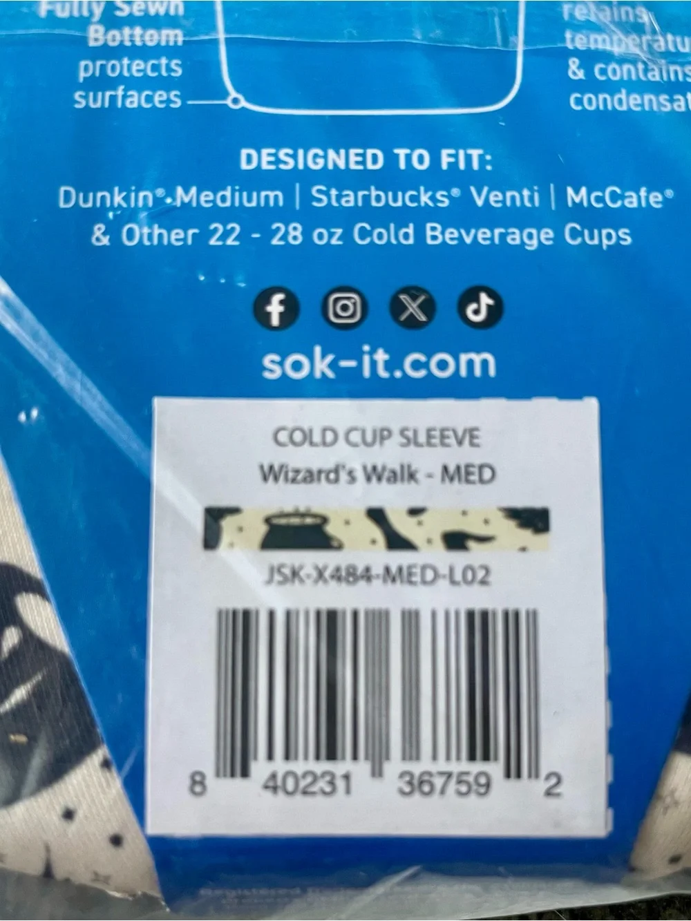 NIB SOK IT JavaSok 22-28oz Sleeves — Harry Potter 
